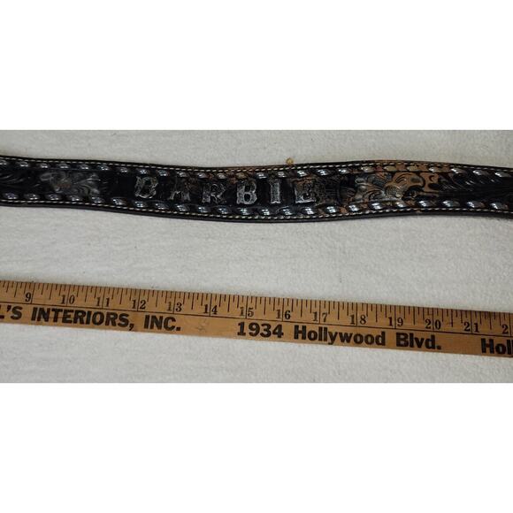 Vtg Tex Tan Belt Womens Sz 20 Barbie Buckle Genuine Cowhide 022101 Made In USA - Picture 15 of 16
